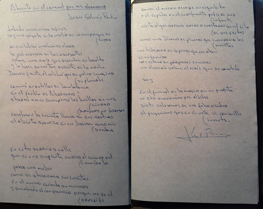 Abierto en el caracol que me&nbsp;abandona