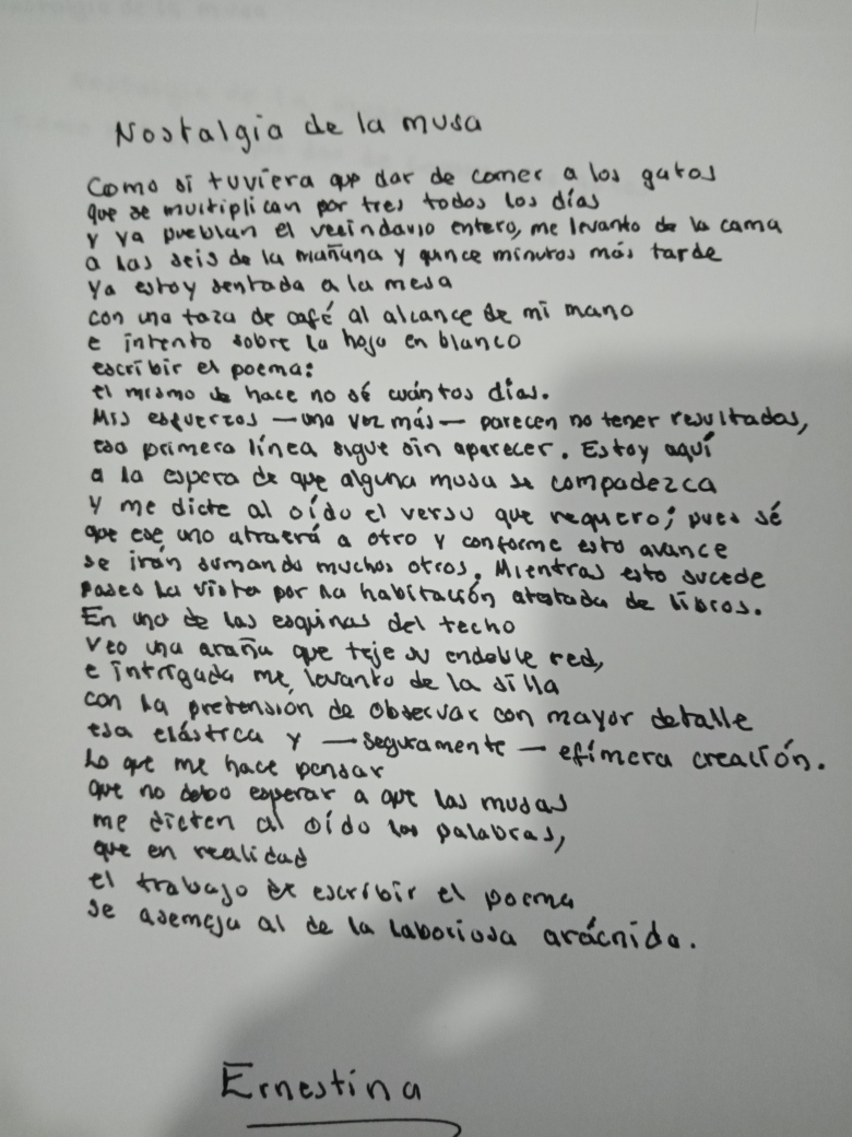 Nostalgia de la&nbsp;musa