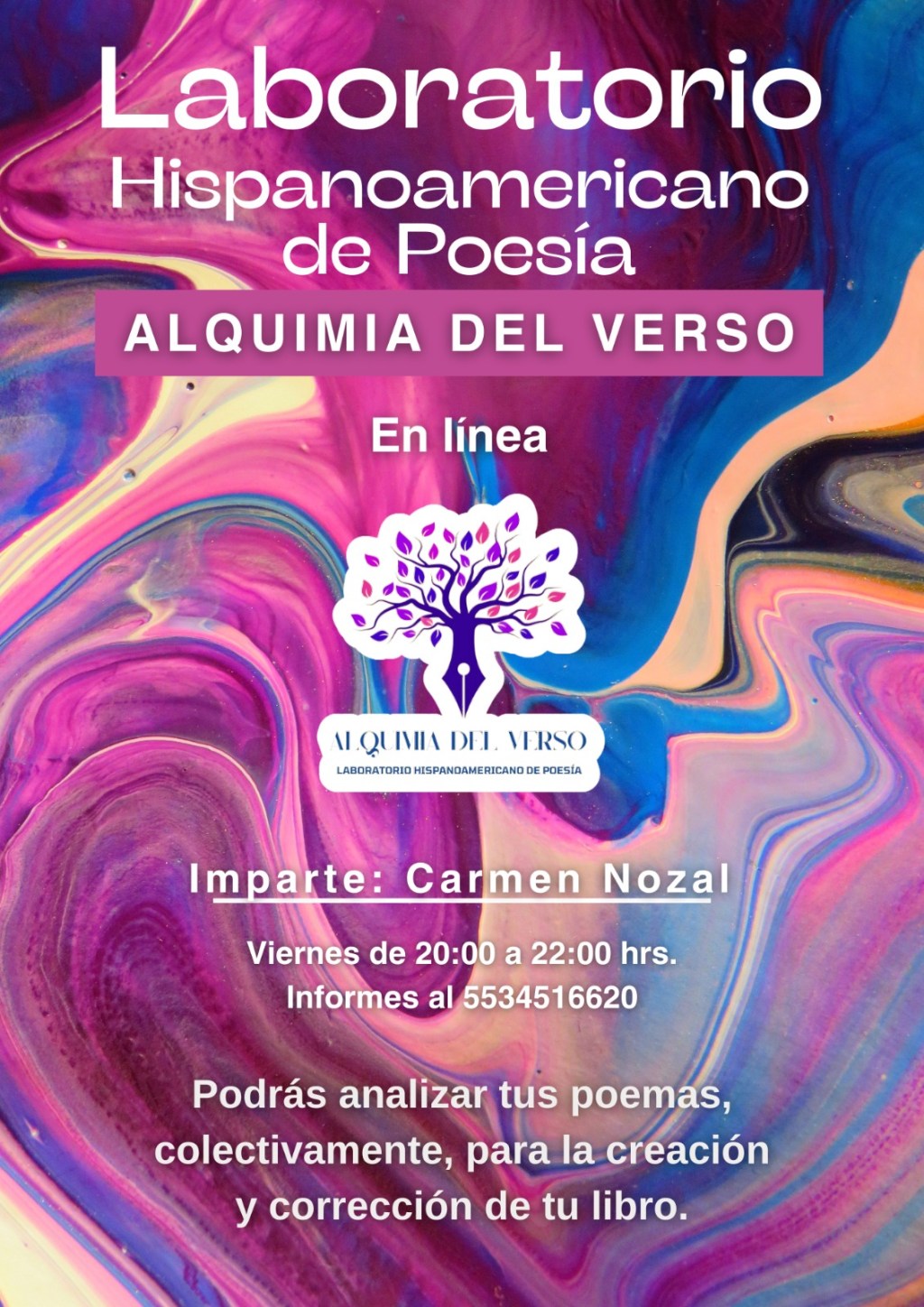 Inicia el nuevo ciclo del Laboratorio Hispanoamericano de Poesía “Alquimia del&nbsp;Verso”
